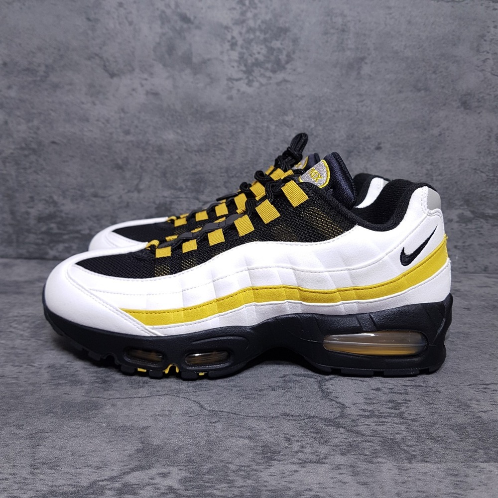 NIKE Air Max 95 OG Running Shoes Mens Size 9.5 White Yellow HM4740-102